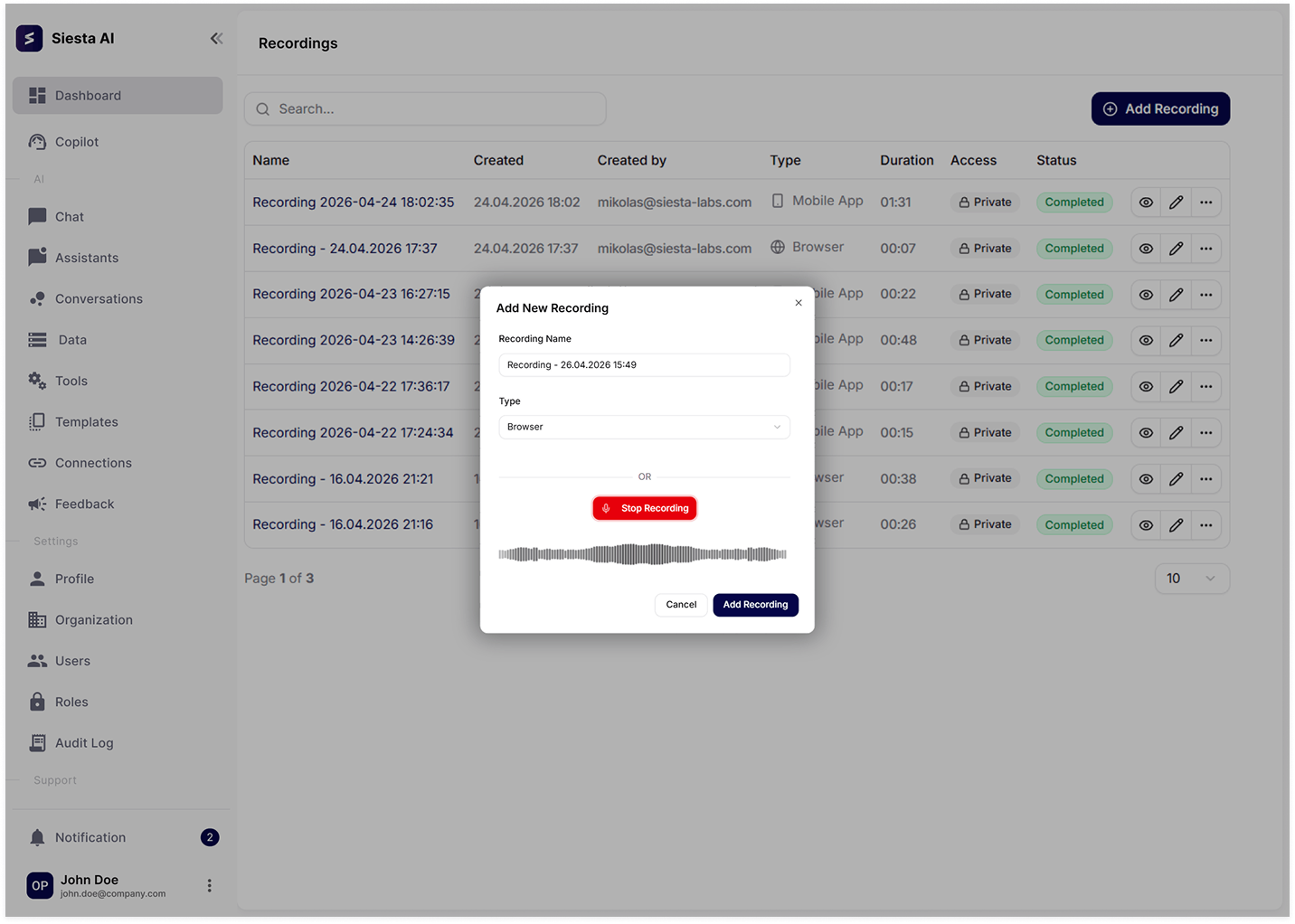 Clipping and saving content with the browser extension