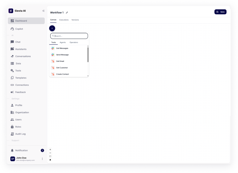 Chat bot UI window